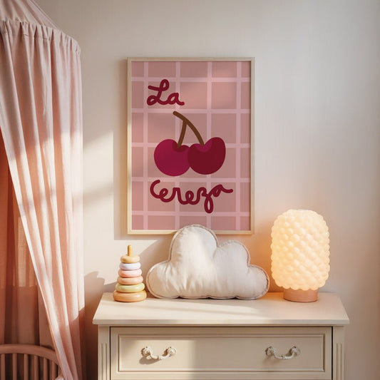 Gingham Cherry Print - All This POMP