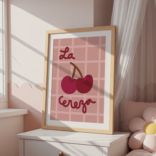 Gingham Cherry Print - All This POMP