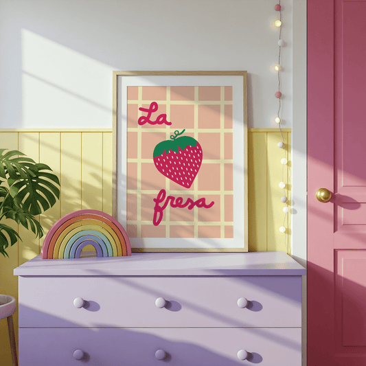 Gingham Strawberry Print - All This POMP