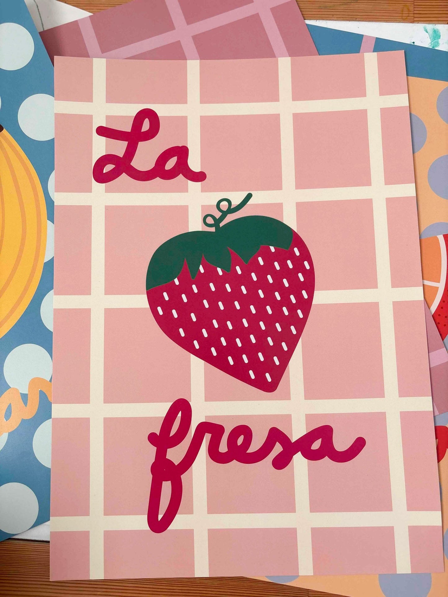 Gingham Strawberry Print - All This POMP