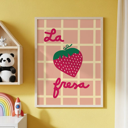Gingham Strawberry Print - All This POMP