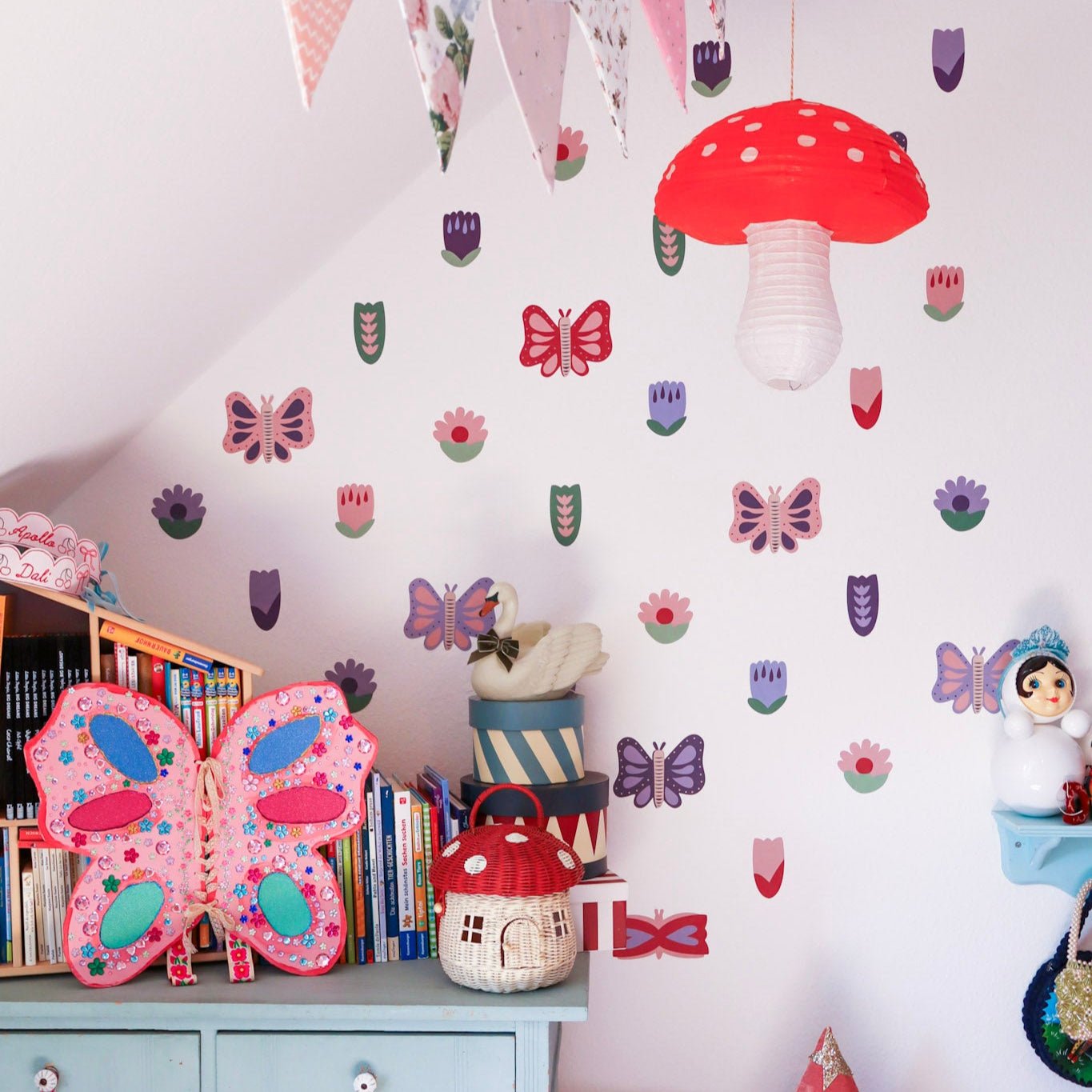 Butterflies and Flowers Wall Decals - All This POMP