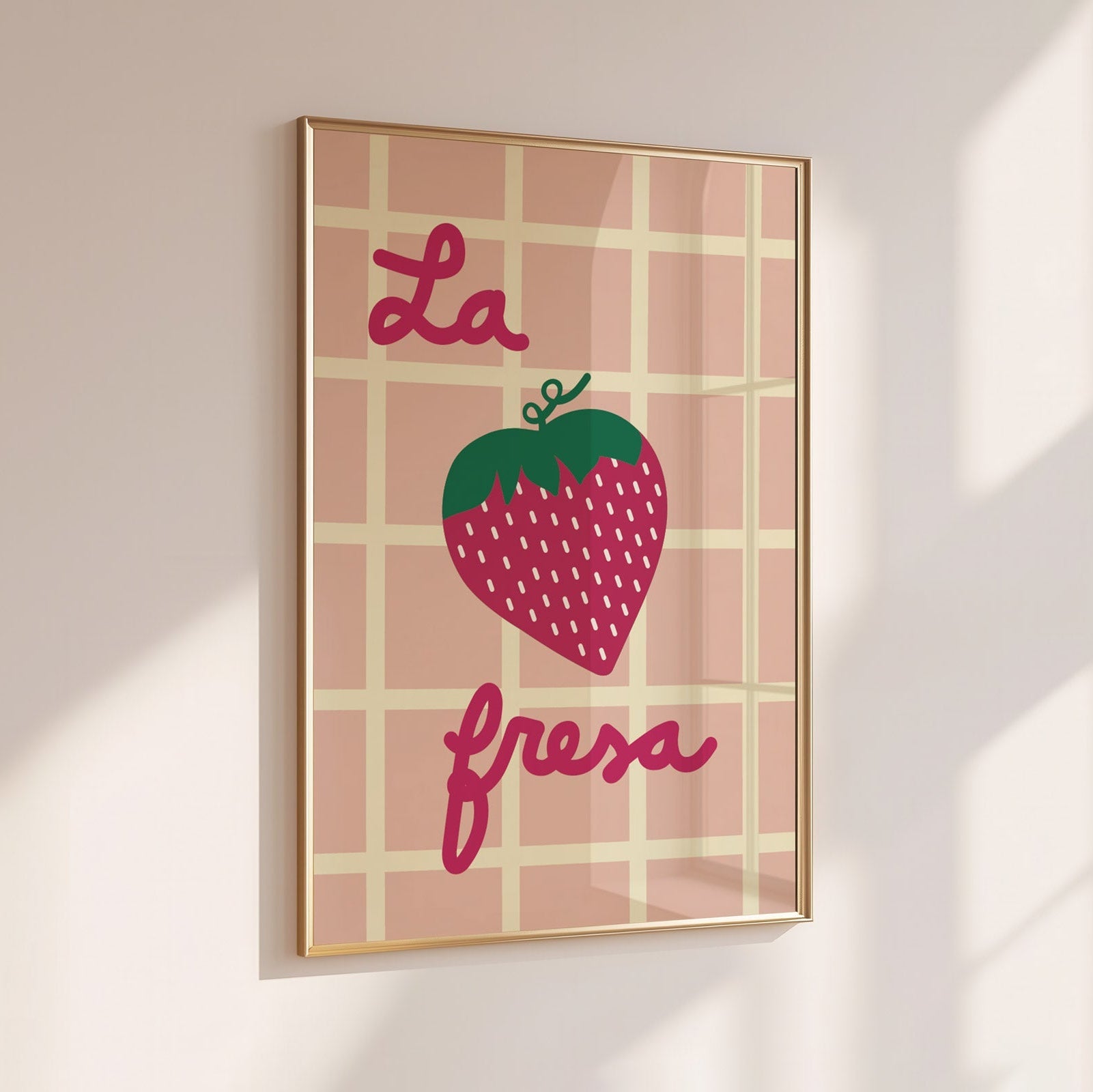 Gingham Strawberry Print - All This POMP