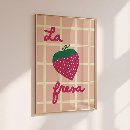 Gingham Strawberry Print - All This POMP