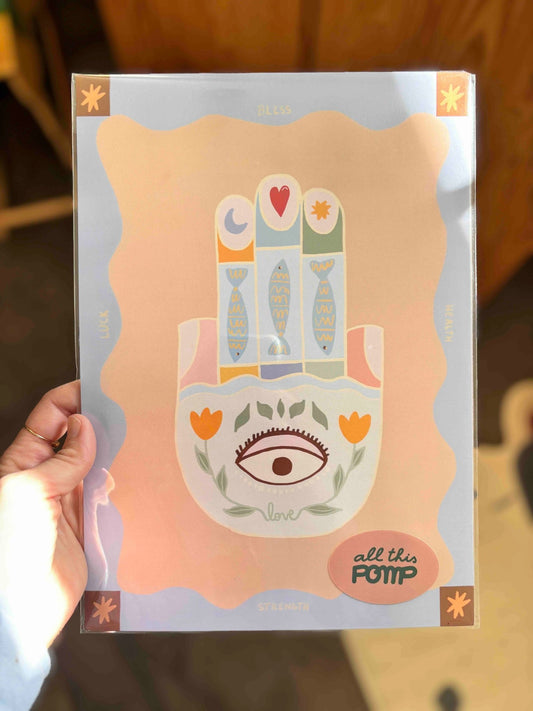 Hamsa Hand Print - All This POMP
